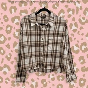 Beige flannel shirt